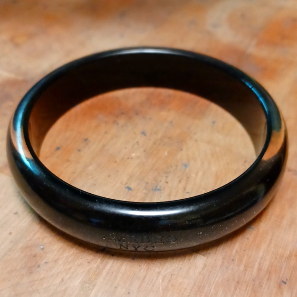 Amedeo NYC black grey bangle bracelet